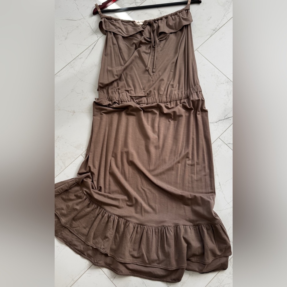 GapBody Soft Elastic Waist Summer Strapless Dress. Size Small